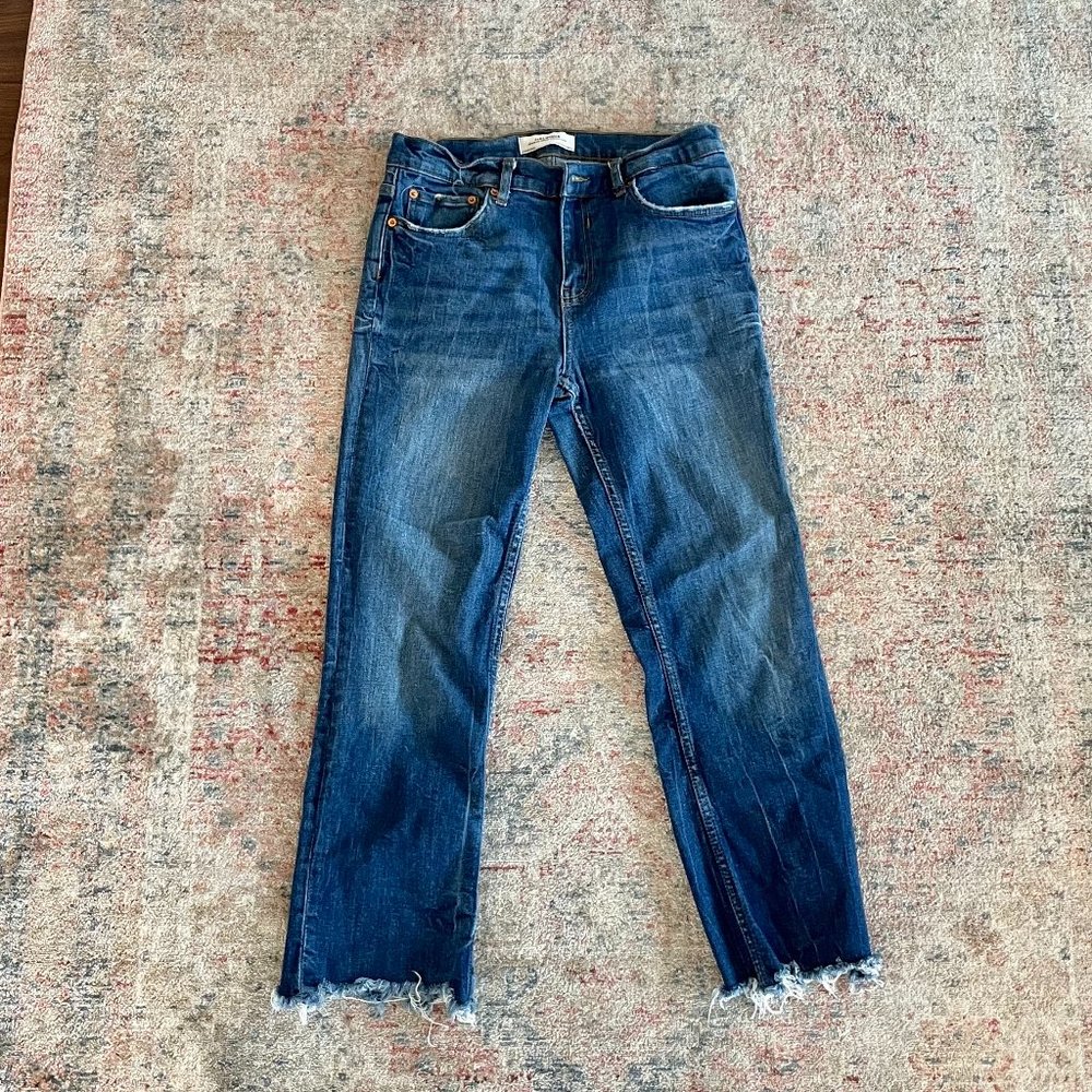 Zara Women's Cropped Flare Jeans